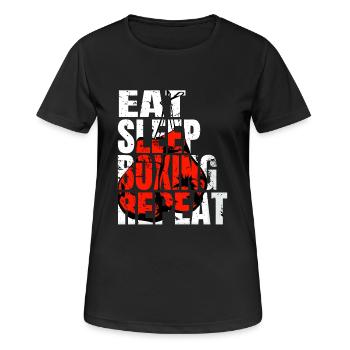 Boxen Boxkampf Boxsport Sparring Boxer Sport - Frauen T-Shirt atmungsaktiv - Schwarz - Vorne - AI Model Female 172 light (172cm)