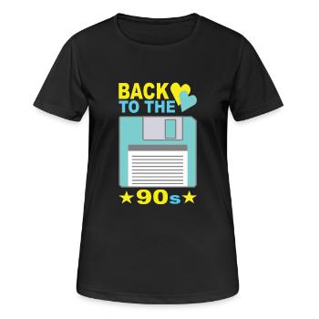 90s 90s fashion 90s party 90s - Women's Breathable T-Shirt - black - Front - AI Model Female 172 light (172cm)
