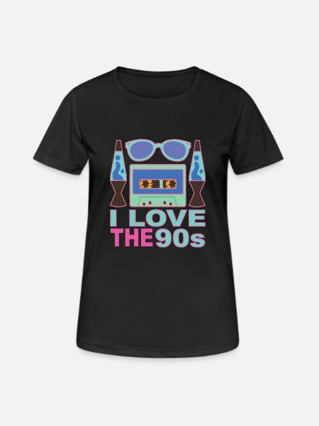 90s 90s patry 90s fashion 90s outfit - Women's Breathable T-Shirt - black