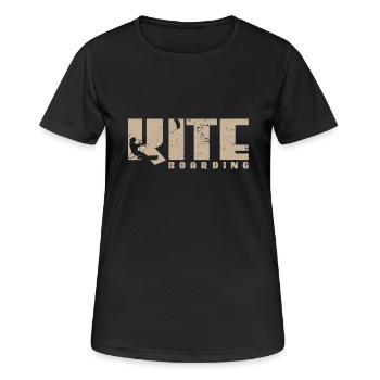Kite Boarding - Frauen T-Shirt atmungsaktiv - Schwarz - Vorne - AI Model Female 172 light (172cm)