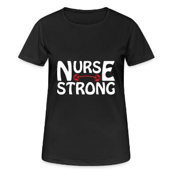 Infirmière infirmière - T-shirt respirant Femme - noir - Devant - AI Model Female 172 light (172cm)