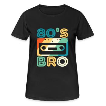 80er Mode 80er Jahre 80er party 80er - Frauen T-Shirt atmungsaktiv - Schwarz - Vorne - AI Model Female 172 light (172cm)