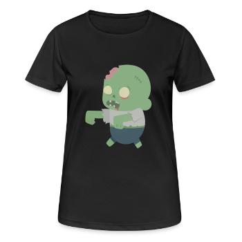 Zombie - Frauen T-Shirt atmungsaktiv - Schwarz - Vorne - AI Model Female 172 light (172cm)