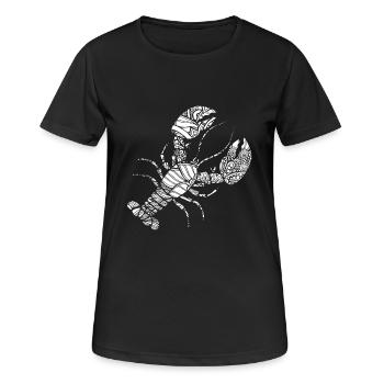 Hummer Hummer Blumenmuster - Frauen T-Shirt atmungsaktiv - Schwarz - Vorne - AI Model Female 172 light (172cm)