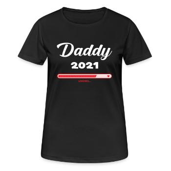 Daddy 2021 Loading Schwanger Papa Baby Geschenk - Frauen T-Shirt atmungsaktiv - Schwarz - Vorne - AI Model Female 172 light (172cm)