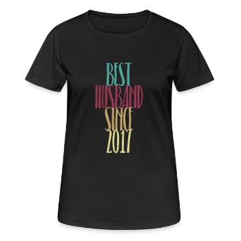 3. Hochzeitstag Jahrestags Geschenk Bester Ehemann - Frauen T-Shirt atmungsaktiv - Schwarz - Vorne - AI Model Female 172 light (172cm)