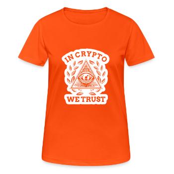Crypto Currencies Crypto Coin Crypto Wallet - Women's Breathable T-Shirt - neon orange - Front - AI Model Female 172 dark (172cm)