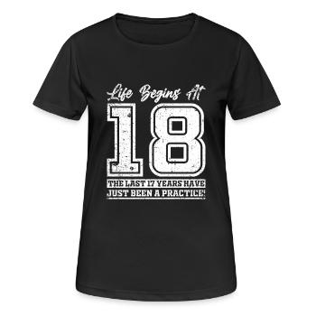 18th birthday gifts - Women's Breathable T-Shirt - black - Front - AI Model Female 172 light (172cm)