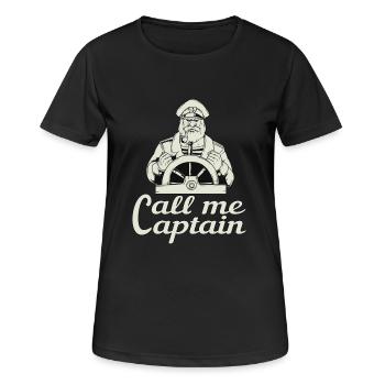 Call Me Captain design for a captain - Women's Breathable T-Shirt - black - Front - AI Model Female 172 light (172cm)