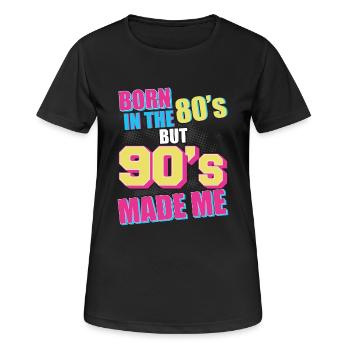 90er Jahre 90er Jahre Kostüm 90er Mode 90er Party - Frauen T-Shirt atmungsaktiv - Schwarz - Vorne - AI Model Female 172 light (172cm)