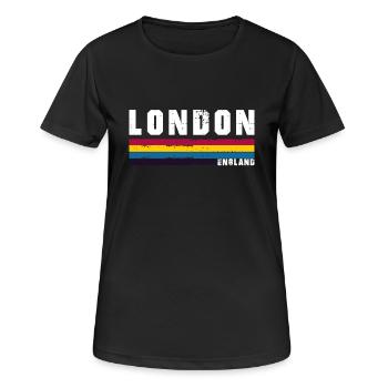 London - Women's Breathable T-Shirt - black - Front - AI Model Female 172 light (172cm)