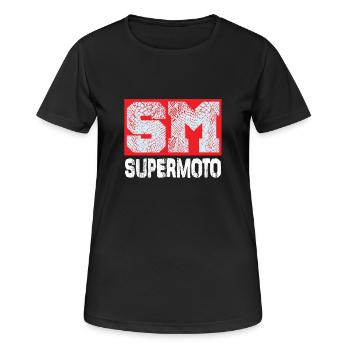 Supermoto Motorrad Sm Motorradfahrer Biker Moped - Frauen T-Shirt atmungsaktiv - Schwarz - Vorne - AI Model Female 172 light (172cm)