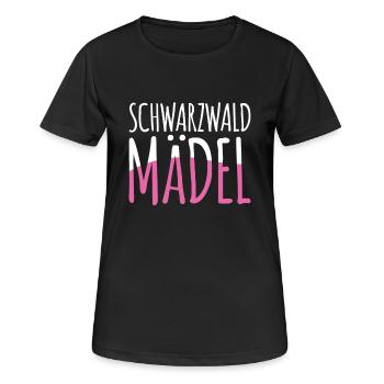 Schwarzwald - Frauen T-Shirt atmungsaktiv - Schwarz - Vorne - AI Model Female 172 light (172cm)