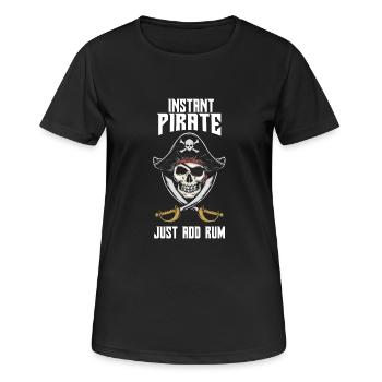 Pirate Pirate Kids Costume Pirate Anniversaire Pirate - T-shirt respirant Femme - noir - Devant - AI Model Female 172 light (172cm)