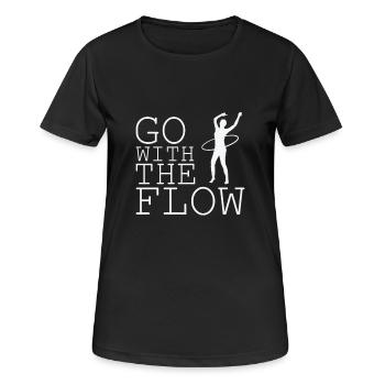 Hula-Hoop Go With The Flow - Women's Breathable T-Shirt - black - Front - AI Model Female 172 light (172cm)