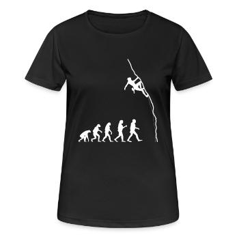 Escalade Bouldern grimpeur Climbing Climber Evolu - T-shirt respirant Femme - noir - Devant - AI Model Female 172 light (172cm)