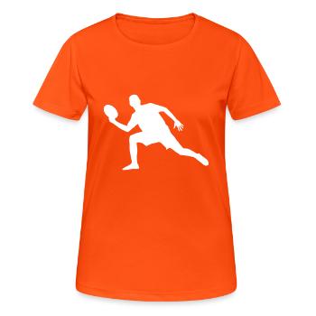 Frisbee Ultimate Frisbee Disc Golf - T-shirt respirant Femme - orange néon - Devant - AI Model Female 172 dark (172cm)