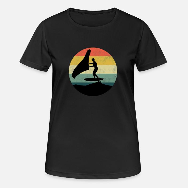 Hydrofoil Wingfoil Evolution Foil Wing Wingfoiling - T-shirt respirant Femme - noir