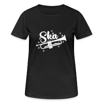 Ska Trompete Swing Jazz Musikstil - Frauen T-Shirt atmungsaktiv - Schwarz - Vorne - AI Model Female 172 light (172cm)