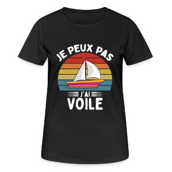 Je Peux Pas J'ai Voile - T-shirt respirant Femme - noir - Devant - AI Model Female 172 light (172cm)