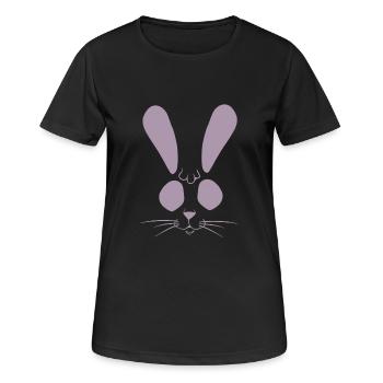 lapin lapin lapin de pâques - T-shirt respirant Femme - noir - Devant - AI Model Female 172 light (172cm)
