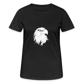 Raubvogel Kopf Raubtier Adler Falke Habicht - Frauen T-Shirt atmungsaktiv - Schwarz - Vorne - AI Model Female 172 light (172cm)