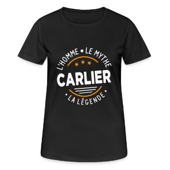 Carlier The Man The Myth The Legend - Women's Breathable T-Shirt - black - Front - AI Model Female 172 light (172cm)