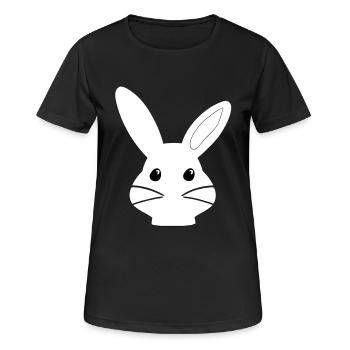 Wunderland Hase Cartoon Ostern Niedlich - Frauen T-Shirt atmungsaktiv - Schwarz - Vorne - AI Model Female 172 light (172cm)