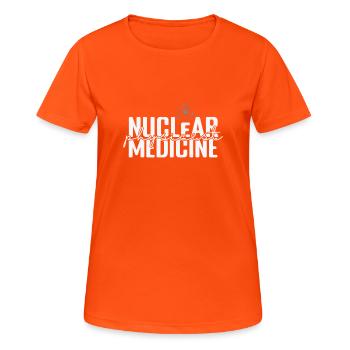 Nuclear Physicist Medicine Studium - Frauen T-Shirt atmungsaktiv - Neonorange - Vorne - AI Model Female 172 dark (172cm)