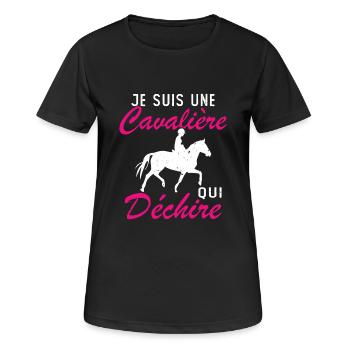 I'm a Rider Who Tears Gift - Women's Breathable T-Shirt - black - Front - AI Model Female 172 light (172cm)