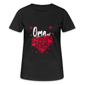 Oma Lieblings-Oma zum Muttertag - Frauen T-Shirt atmungsaktiv - Schwarz - Vorne - AI Model Female 172 light (172cm)