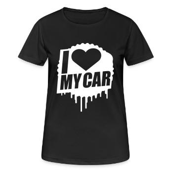 I Love My Car Saying Love Car Driving Cool Hobby - Women's Breathable T-Shirt - black - Front - AI Model Female 172 light (172cm)