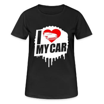 I Love My Car Saying Love Car Driving Cool Hobby - Women's Breathable T-Shirt - black - Front - AI Model Female 172 light (172cm)