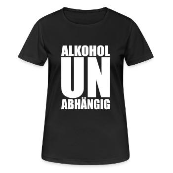Sans alcool Sobre Straight Edge Sans alcool - T-shirt respirant Femme - noir - Devant - AI Model Female 172 light (172cm)