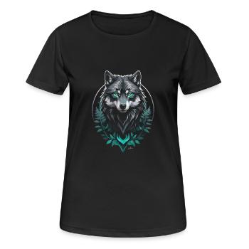 Loup arctique forestier - T-shirt respirant Femme - noir - Devant - AI Model Female 172 light (172cm)