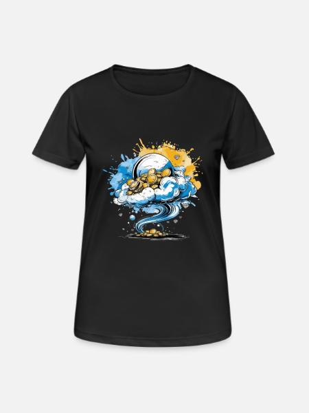 LA BULLE ET UN TOURBILLON - T-shirt respirant Femme - noir