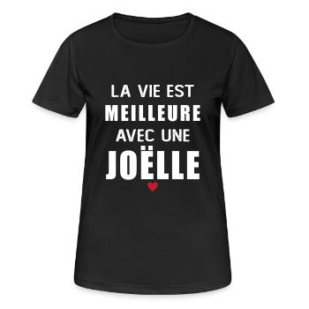 Humour Joëlle life is better with Joëlle - Women's Breathable T-Shirt - black - Front - AI Model Female 172 light (172cm)