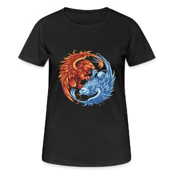ÉQUILIBRE DE VIE - T-shirt respirant Femme - noir - Devant - AI Model Female 172 light (172cm)