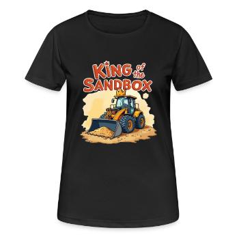 Roi du bac à sable - Funny Excavator Kids - T-shirt respirant Femme - noir - Devant - AI Model Female 172 light (172cm)