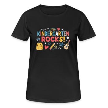 Pierres de jardin d’enfants – Design amusant pour les enfants - T-shirt respirant Femme - noir - Devant - AI Model Female 172 light (172cm)