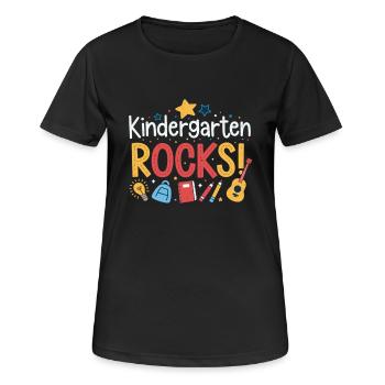 Pierres de jardin d’enfants – Design amusant pour les enfants - T-shirt respirant Femme - noir - Devant - AI Model Female 172 light (172cm)