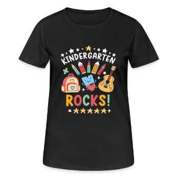 Pierres de jardin d’enfants – Design amusant pour les enfants - T-shirt respirant Femme - noir - Devant - AI Model Female 172 light (172cm)