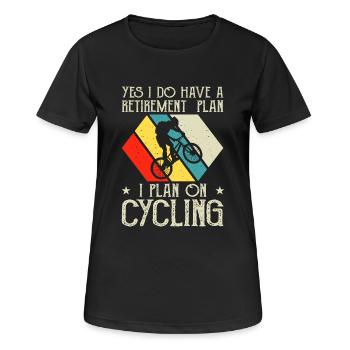 Je prévois de faire du vélo - T-shirt respirant Femme - noir - Devant - AI Model Female 172 light (172cm)