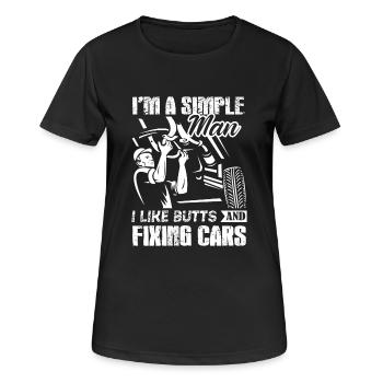 Car Mechanics Fixing Cars - Women's Breathable T-Shirt - black - Front - AI Model Female 172 light (172cm)
