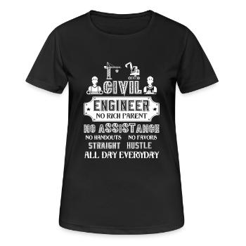 Civil Engineer Proud Civil Engineer - Women's Breathable T-Shirt - black - Front - AI Model Female 172 light (172cm)