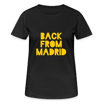 Souvenir Madrid - T-shirt respirant Femme - noir - Devant - AI Model Female 172 light (172cm)