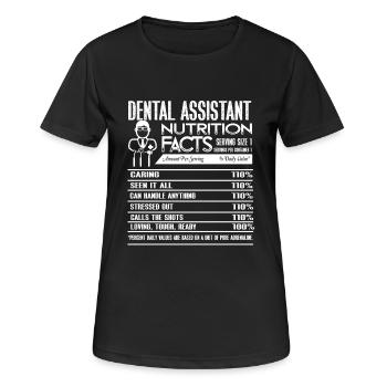 Dental Assistant Nutrition Facts - Women's Breathable T-Shirt - black - Front - AI Model Female 172 light (172cm)