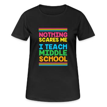 Enseignants de collège - T-shirt respirant Femme - noir - Devant - AI Model Female 172 light (172cm)