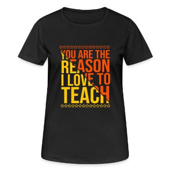 Enseignants de collège - T-shirt respirant Femme - noir - Devant - AI Model Female 172 light (172cm)