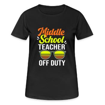 Enseignants de collège - T-shirt respirant Femme - noir - Devant - AI Model Female 172 light (172cm)